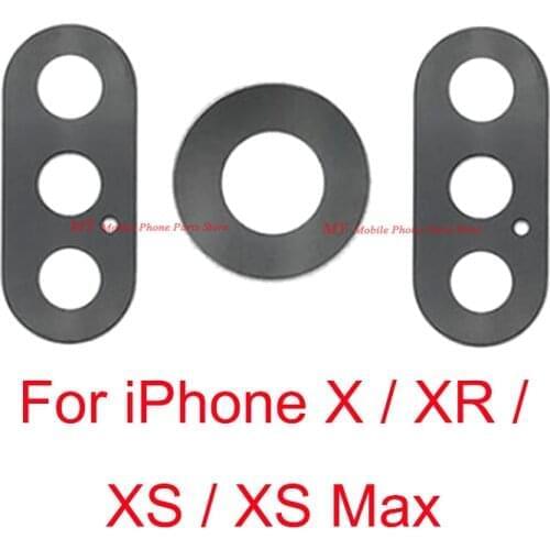 10 PCS Rear Camera Glass Lens For iPhone X XR XS Max iPhoneXr Back Camera lens Glass With Glue Sticker Replacement Spare Parts