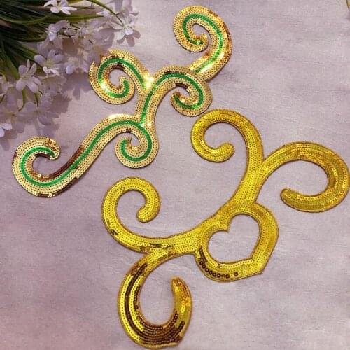 20 pieces 33CM*19CM cloud cloth embroidered stickers costumes accessories sequin patch Adhesive ironing costume Patch sticker