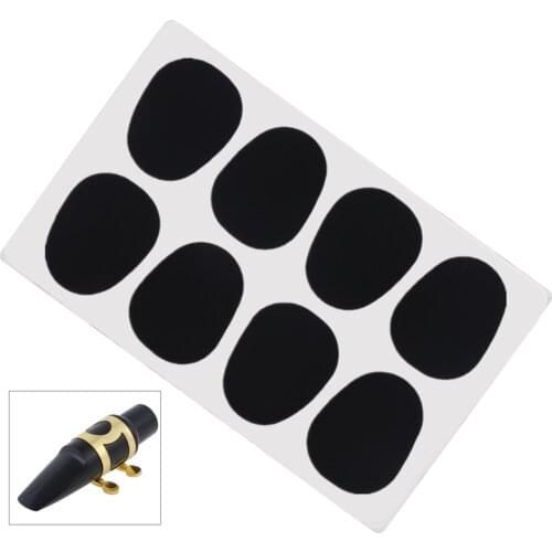 8pcs/lot Black Silicone 0.5mm Alto Tenor Saxophone Bb Rubber Clarinet Mouthpiece Cushions Accessories for Beginners
