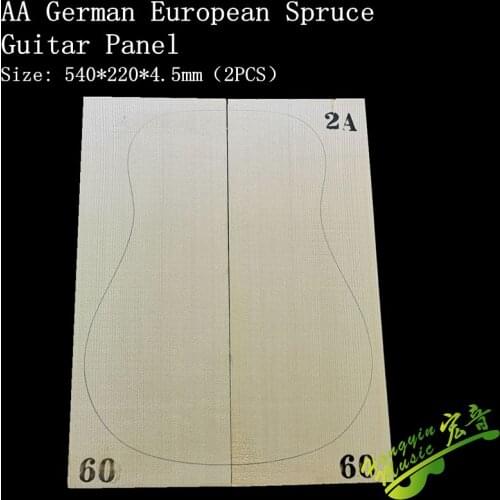 AA High Grade Alps Spruce Full Veneer Guitar Top 41 Inch DIY Wood Guitar Panel Handmade Guitars Making Material 4.5*215*550mm