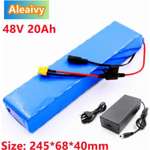 E-bike Battery 48v 20Ah 18650 Lithium Ion Battery Pack 13S2P Bike Conversion Kit Bafang 1000w and 54.6V 2A Charger + XT60 E-bik