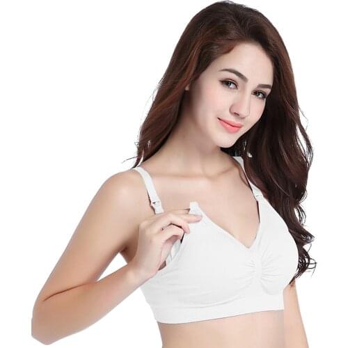Maternity Nursing Bras for Pregnant Women Breastfeeding Front Opening Button Push Up Bra Underwear For Female