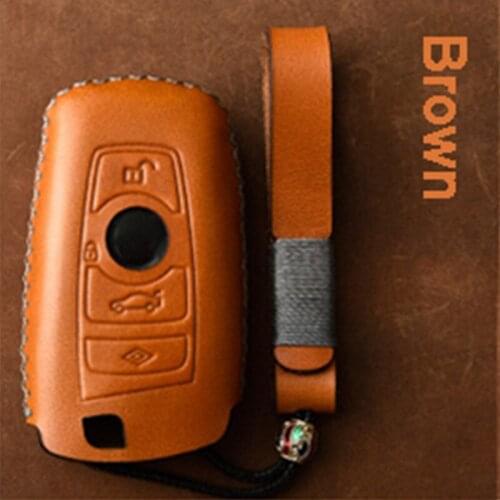 Genuine leather Auto Car Key Shell Case Cover Holder Keyring KeyChain For BMW 1 2 3 4 5 series F07 F10 F11 F20 F25 F26 F30