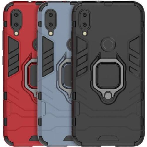 Redmi Note 7 Magnetic Ring Mobile Phone Case Car Bracket Sheath Anti-drop Phone Cases