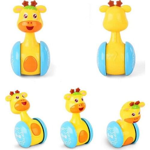 Baby Rattles Tumbler Doll Baby Toys Sweet Bell Music Roly-poly Learning Education Toys Gifts Baby Bell Baby Toys