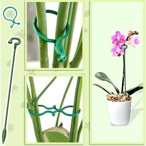 Long 1 Set Great Plant Single Stem Support Stake Reusable Plant Support Ring Multi-function for Peony