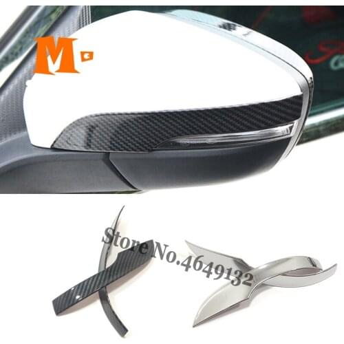 For Ford Focus MK4 2019 2020 ABS Carbon fiber Car Side Door Rearview Rear View Turning Mirror Strips Trim Cover accessories 2pcs