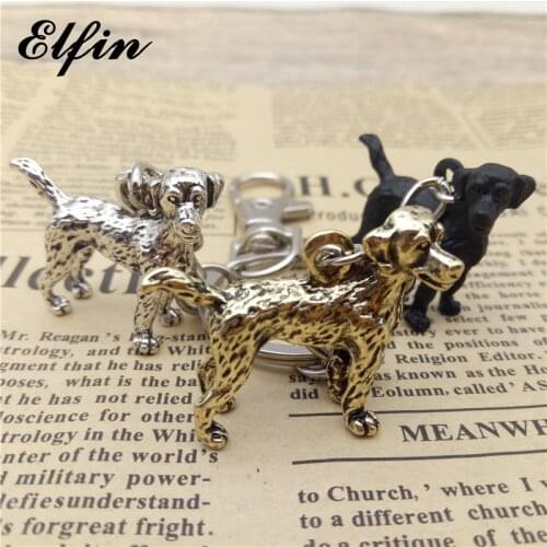 Elfin New Vintage Retro Labrador Retriever Dog Keychains Trendy Women Men Labrador Retriever Key Chains Keyrings Pet Jewellery