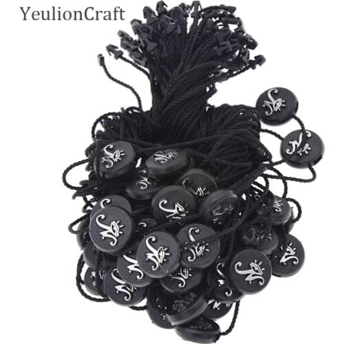 Chzimade 50Pcs Retro Square Round Buckle Garment Labels For Clothes Bag Tags Cards Diy Handmade Crafts