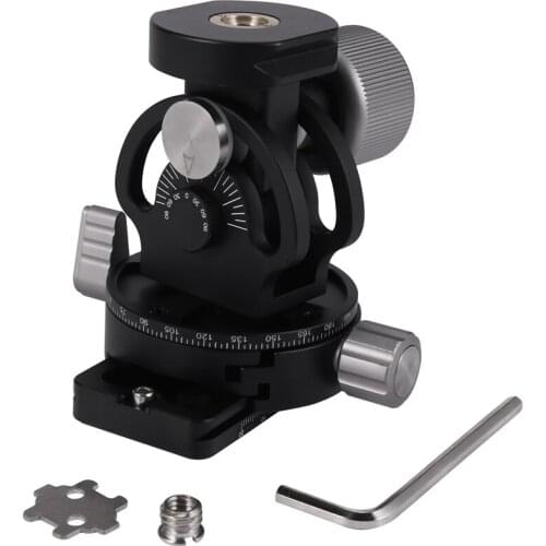 Tripod Head Panoramic Bird Watching Photography Head with Quick Release Plate for Sirui L10 Rrs Mh-02