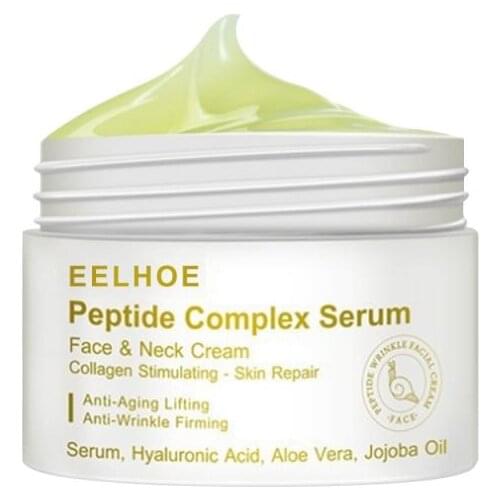 1PC Face Cream Anti Wrinkle Peptide Cream Sodium Hyaluronate Aloe Moisture Hydrating Uplifting 50g TSLM2