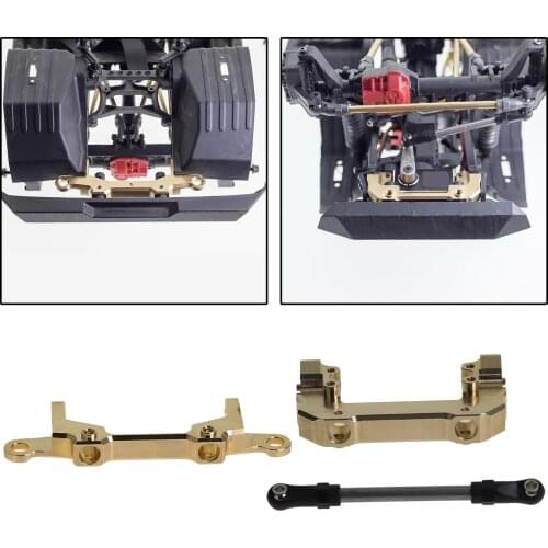 Brass Front/Rear Bumper Servo Mount for 1/10 Scale Axial SCX10 III RC Carwler Car Accessories Parts