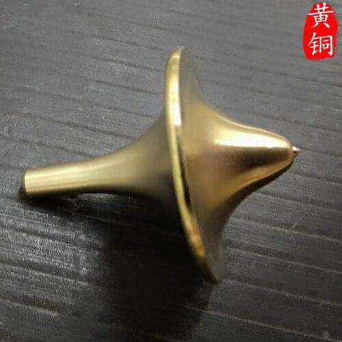 Antique Solid Brass whipping top Miniature Figurines Retro Copper Animal Tea Pet Desktop Ornament Decor Crafts Keychain Pendants