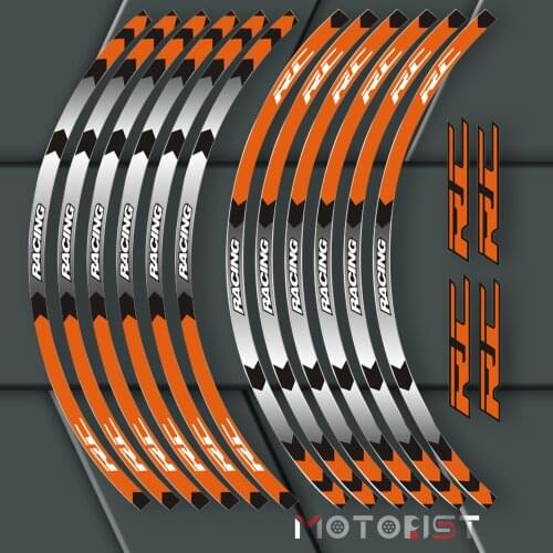 MOTORIST Motorcycles Reflective sticker For KTM RC 125 200 390 motorcycles wheel stickers Reflective Rim moto Stripe Tape