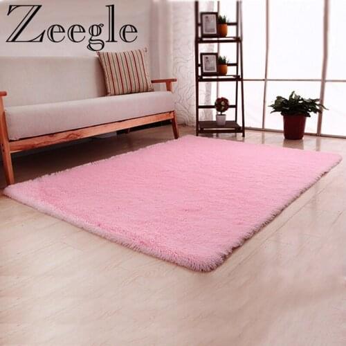 Zeegle Soft Shaggy Carpets Home Rug Washable Floor Rugs fluffy Mats Kids Room Faux Fur Area Rug Living Room Mats