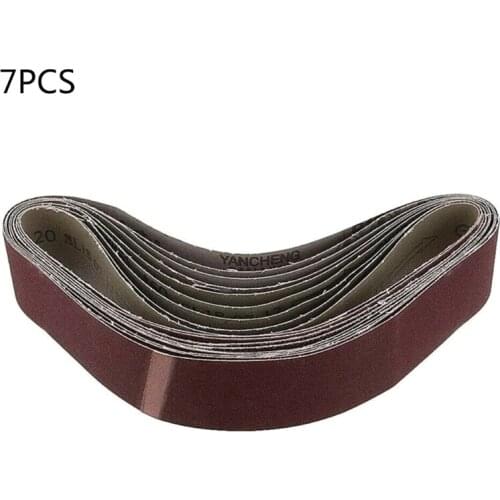 New High Quality and Durable 7Pcs Sanding Belt Sander 50x686mm 120/240/320/400/600/800/1000 Sandpaper Abrasive Bands Tool