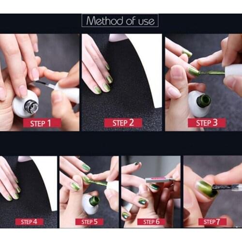 Q1QD 2PCS Star Cats Eye Glue Nail Art and Nail Glue Set Nail Art Gel Nail Polish