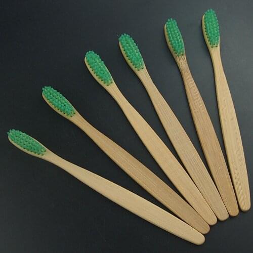 DR.PERFECT 6PCS/lot hot selling Eco friendly wooden Bamboo Toothbrush tongue scraper cleaning Oral Care Soft Bristle