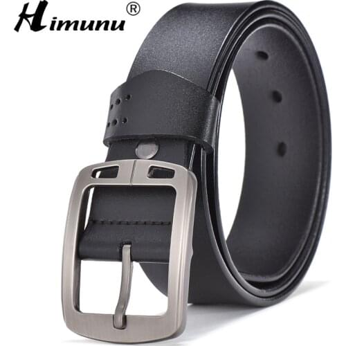 [HIMUNU] New Arrival Designer Belts Men High Quality Cowskin Belt for Men Luxury brand men belt Man Accessories