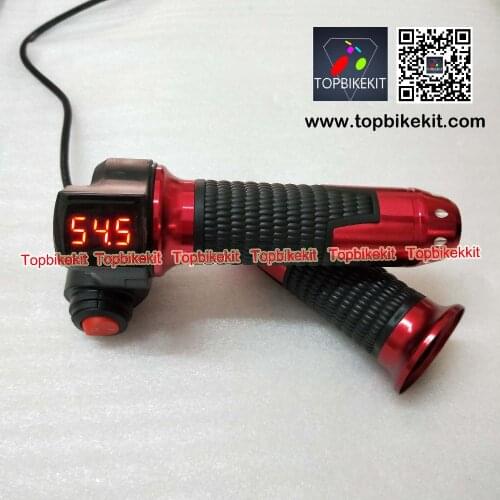 12V /24V /36V /48V /60V Twist Grips Throttle Handlebars LED Display with Power Switch for Electric bike E-Scooter Ebike Parts