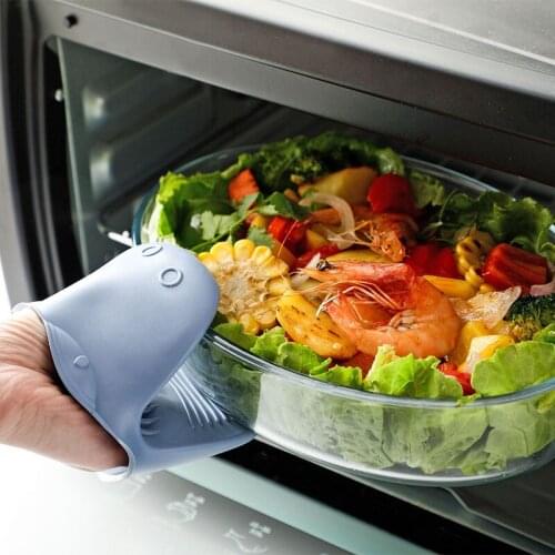 Crocodile Silicone Anti-scalding Oven Gloves Kitchen Silicone Gloves Tray Dish Rack Baking Insulation Hand Clamp