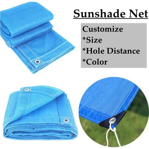 Blue Shading Nets Home Use Anti-UV Home Windows Sunshade Nets Terrace Balcony Privacy Safety Nets Sails Plants Care Covers
