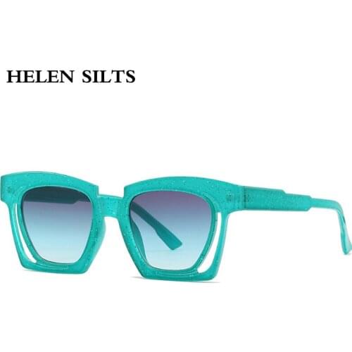 Sexy Colorful Square Sunglasses Women Fashion Irregular Crystal Frame Sun Glasses Female Unique Trending Shades Eyewear UV400