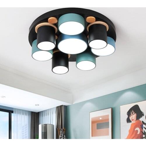 Modern Ceiling Light Led Nordic Lighting Fixture Living Bedroom Bathroom Kitchen Dining Bedroom Indoor Decor Wood Lamp Luminaire