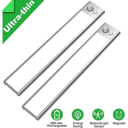 3Colors Modes LED Motion Sensor Light 12/23/40CM LED Under Cabinet Night Light Cupboard Wardrobe Bedroom Lamp For Closet Stairs