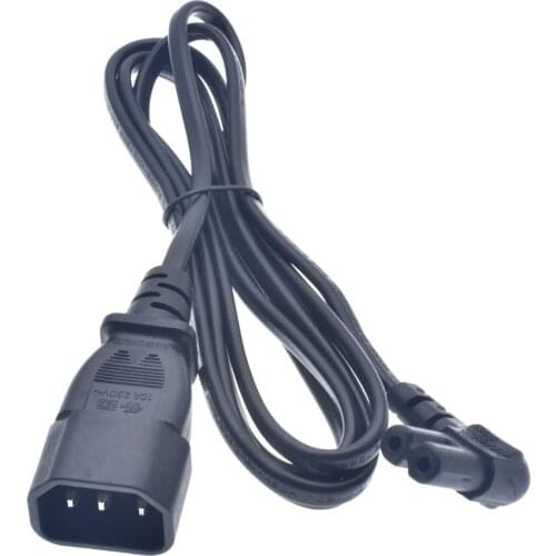 High Power C14-C7 Extension Power Cord 30cm Length C14 to C7 IEC 3P Male to 2P Female exchange Power Cable
