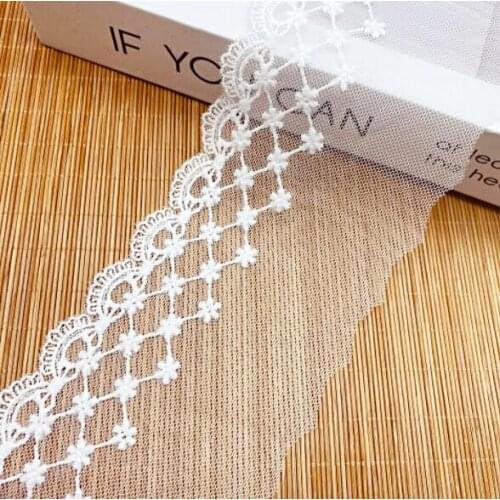 1 Yard Wide:8.8cm,Water-Soluble Milk Silk Embroider Lace,Flower Knitting Pattern,Simple and elegant,Garment Accessories(ss-2139)