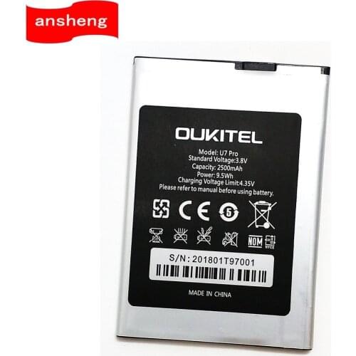 High Quality 2500mAh battery For Oukitel U7 Pro / BQ BQS-5505 Amsterdam / BRAVIS A551 Atlas Cellphone