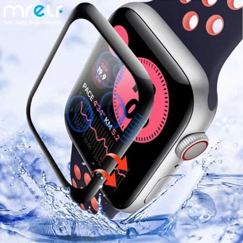 Screen Protector For Apple Watch 44mm Serie 6 5 4 3 40mm 42mm 38mm (Not Tempered Soft Glass ) For Apple Watch SE Film Protective