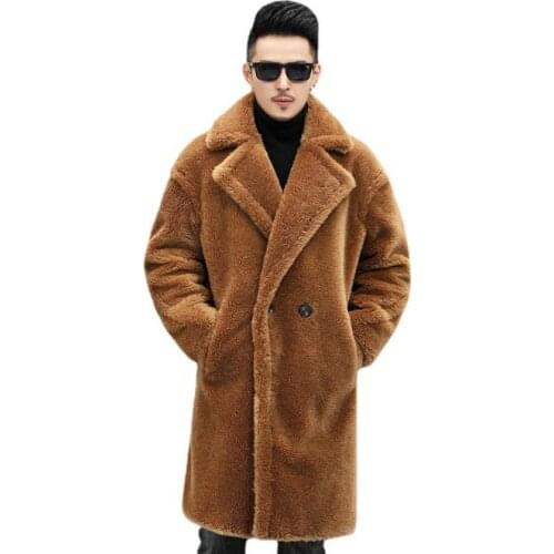 Women Winter Autumn Imitation Fur Overcoats Long Section Fake Sheep Fur Warm Outwears Turn Down Collar Male Fur Clothes J3409