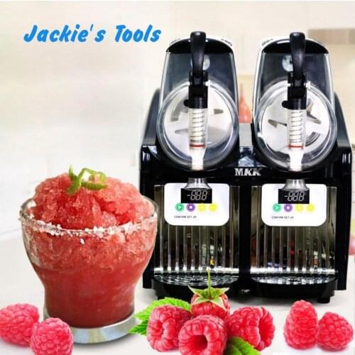 2 Tank Frozen Drink Slush Slushy Making Machine Juice Smoothie Maker 2*2.5L 220v top quality