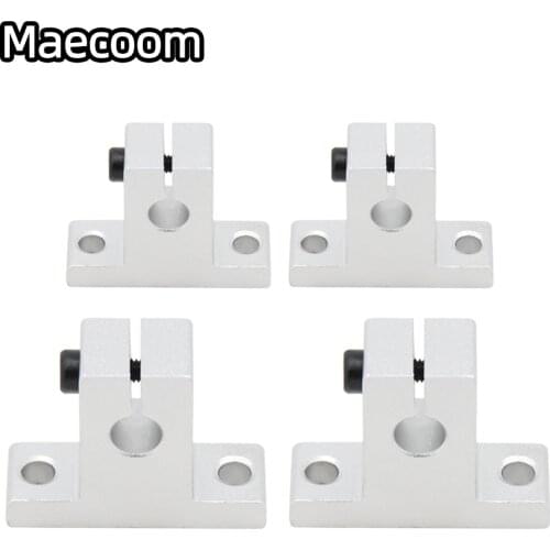 2pcs SK8 SK10 SK12 Linear Optical Axis Bracket Linear Ball Bearing Rail Shaft Side Block Support Rod Holder 3D Printer Part