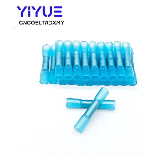 20pcs Waterproof Insulated Heat Shrink Butt Terminal Connector 16-14AWG blue Electrical Wire Crimp Terminals