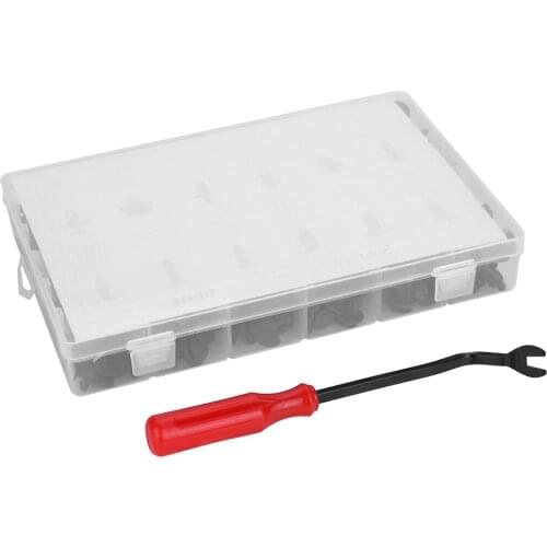 240Pcs 12 Sizes Assorted Clip Trim Car Push Pin Rivet Bumper Door Panel Retainer W/ Screwdriver Fit For Varieties Of Vehicles