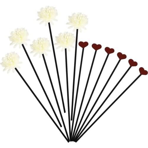 Aroma Diffuser Aromatherapy Accessories Rattan Reed Sticks Home Decoration Wood 12pcs DIY Heart Love Party & Bathroom Gifts Oil
