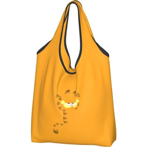 Garfi Cat Canvas Bag Women Shoulder Bag cat cartoons Anime mr krabs Animes square pants Kawaii Anime garfi Ins tote Bag