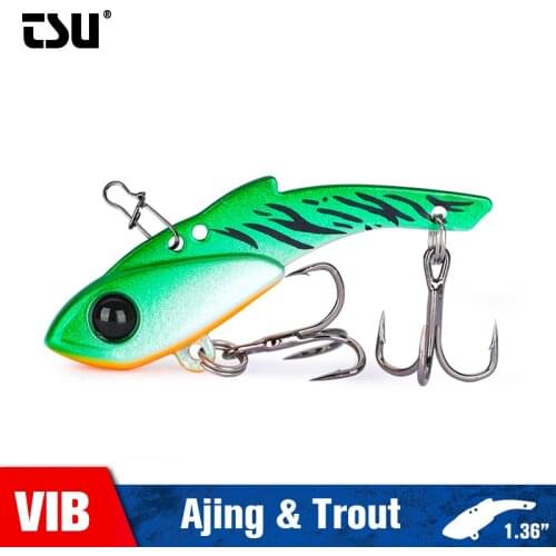 TSURINOYA Metal VIB Fishing Lure PIED FALCONET 34.5mm 3.5g Ajing Trout Hard Bait Saltwater Winter Lure Rockfish Spinner Bait