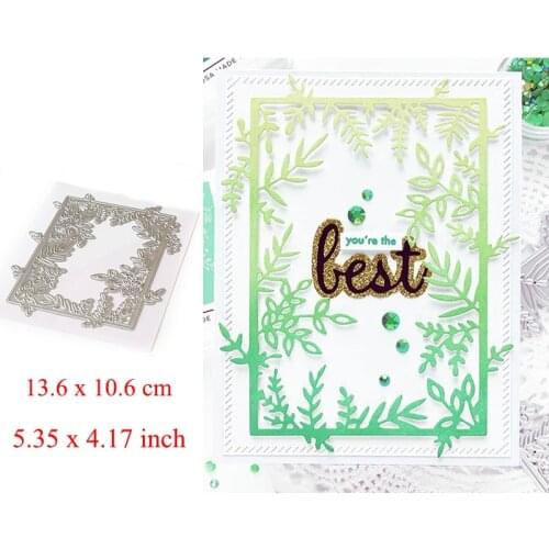 Foliage Frame Inset Cutting Dies Metal Stencils for DIY Scrapbooking Photo Album Paper Cards Craft Decor New 2020 Die