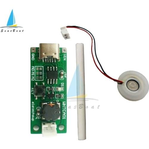USB Type-C Mini Humidifier/Atomizer DIY Kits Mist Maker Driver Circuit Board Fogger Atomization Film Atomizer Sheet Oscillating