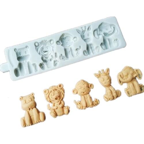 Cartoon Animal Silicone Mold Fondant Mold Cake Decorating Tool Chocolate Gumpaste Mould Sugarcraft K318