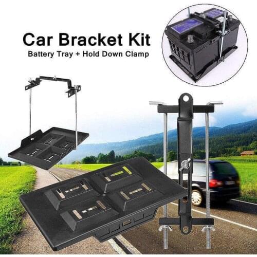 Set Battery tray Stabilized Storage Firm Metal+plastic Accessories Black+silver