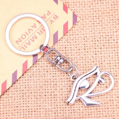 New Fashion Keychain 33x27mm ancient egypt eye of Horus Pendants DIY Men Jewelry Car Key Chain Souvenir For Gift