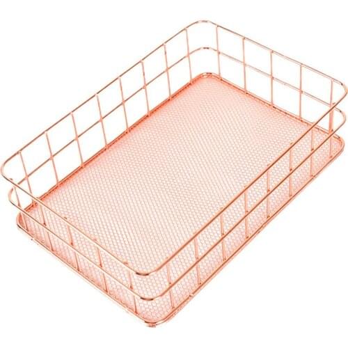 Office storage Basket Iron Art Nordic Storage Cup Dressing Desk Container Casket