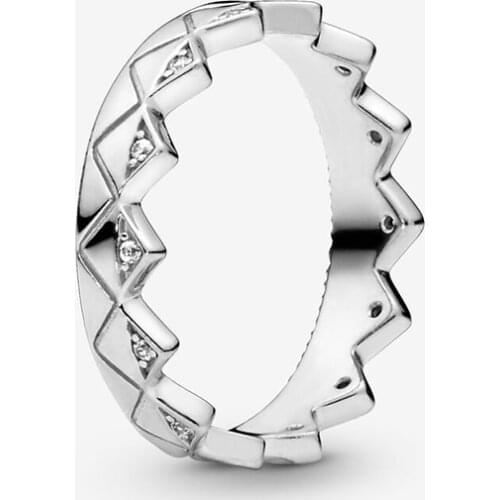 Classic Authentic 100% 925 Sterling Silver Women Rings Geometric Crown Rings for women Engagemen Anniversary DIY Jewelry