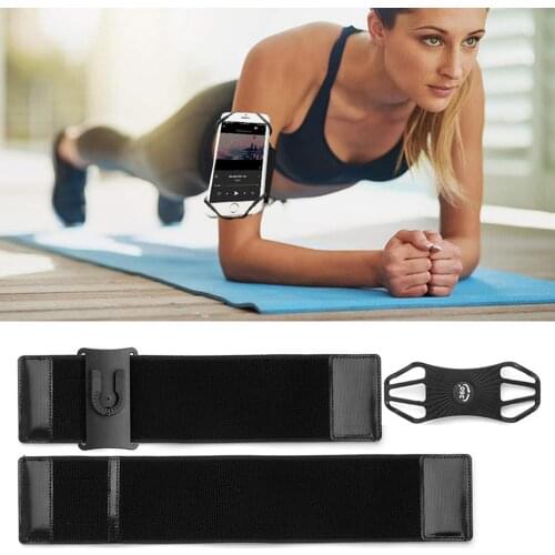 360 Degree Adjustable Detachable Cell Phone Holder Armband Sports Running Mobile Phone Arm Band for 4-6.5 inch Smartphones