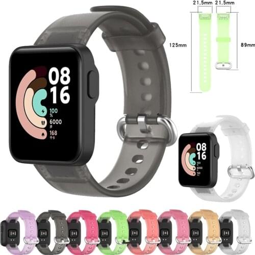 For XiaoMi Mi Watch Lite Strap Glacier Transparent Band Silicone Watchband Sport Bracelet For Redmi Watch Smart Watch Strap